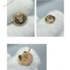 692fdb5299f2d84055c8b105 Kirin Natural Gray Shell Ruyi Lock Stud Earrings ✨ A Unique Blend of Fashion and Tradition, Hand-Micro-Paved with High-Carbon Brilliant-Cut Diamonds, Thick Gold Plating
