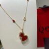 Detachable Pendant) Qeelin Wulu Mini 8 Lotus Diamond Necklace, Cute and Simple Design, Elegant Line Art, Qeelin x Rebecca Limited Edition