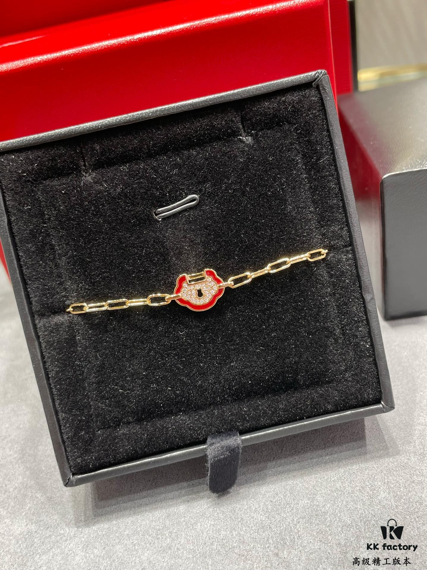 692fdb8399f2d84055c8b14c Kirin Red Edge Full Diamond Ruyi Lock Bracelet ✨ A Stylish Blend of Fashion and Tradition