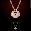 Qeelin Yu Yi Flower Moon Pendant Necklace
