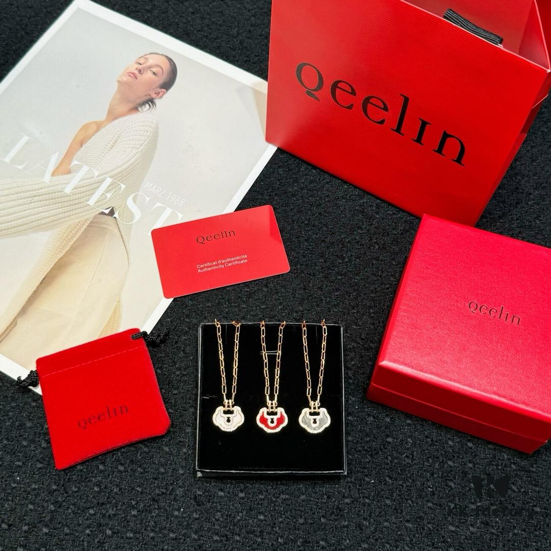 692fdb8b99f2d84055c8b15c ❗️New Arrival❗️ ☀️Qeelin Yu Yi Flower Moon Pendant Necklace