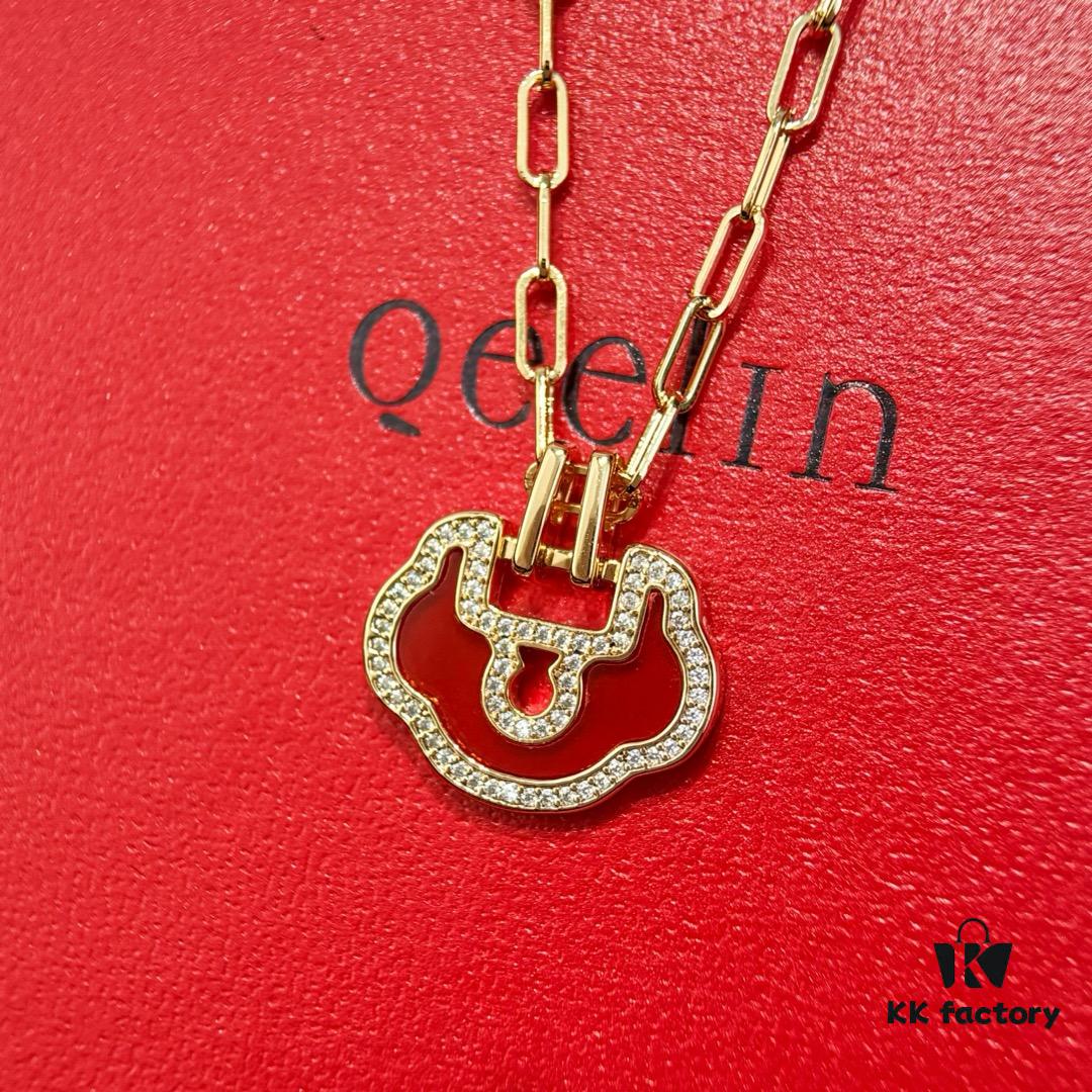 692fdb8c99f2d84055c8b160 ❗️New Arrival❗️ ☀️Qeelin Yu Yi Flower Moon Pendant Necklace