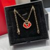 692fdb9399f2d84055c8b16d Kylin Large High-End Red Agate Ruyi Lock Necklace, Combining Fashion and Tradition with Hand-Micro-Inlaid Eight-Heart-Eight-Arrow High-Carbon Diamonds