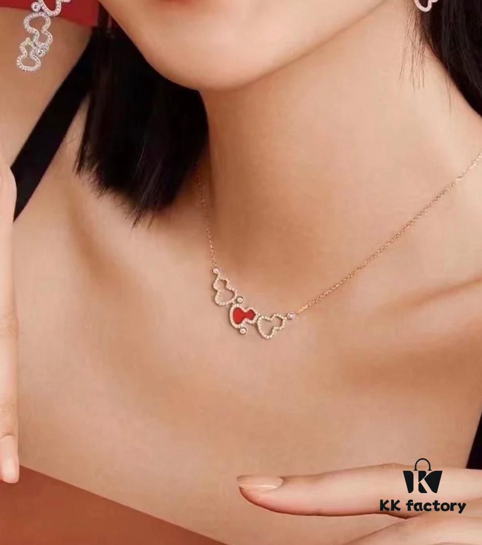 692fdbaa99f2d84055c8b199 Kylin Red Agate Three Gourds Necklace
