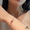 692fdbb499f2d84055c8b1ab Kylin Red Agate Three Gourds Bracelet