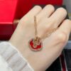 692fdbb599f2d84055c8b1ae Kylin Large High-End Red Agate Ruyi Lock Necklace, Combining Fashion and Tradition with Hand-Micro-Inlaid Eight-Heart-Eight-Arrow High-Carbon Diamonds