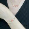 692fdbb799f2d84055c8b1af Kylin Red Agate Three Gourds Bracelet