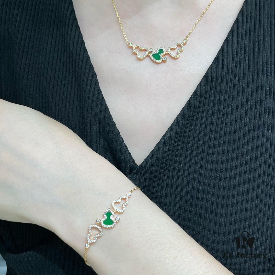 692fdbbc99f2d84055c8b1b8 Kylin Green Jade Gourd Bracelet