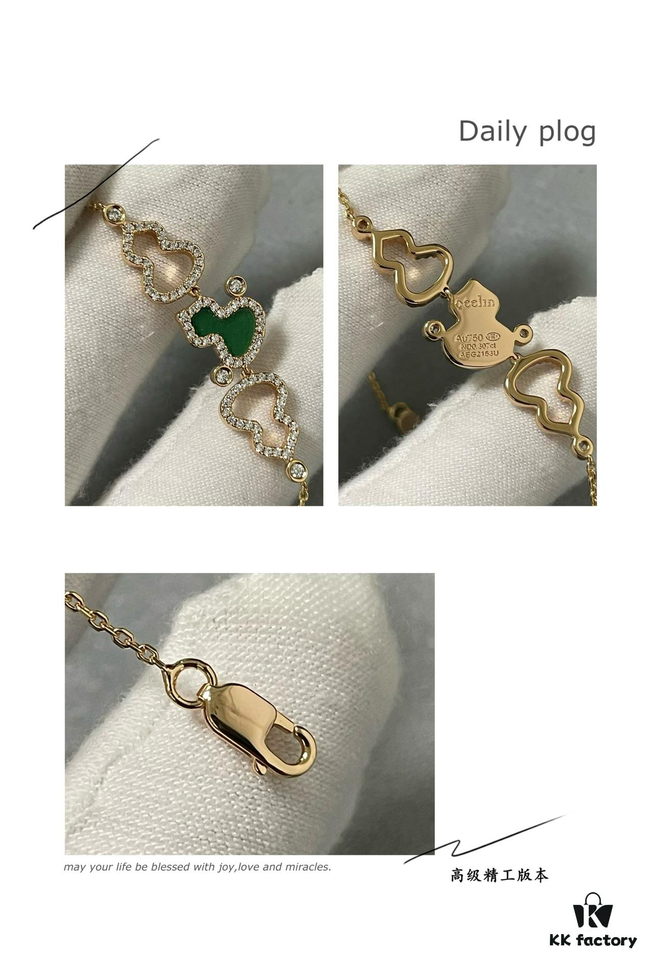 692fdbbf99f2d84055c8b1c0 Kylin Green Jade Gourd Bracelet