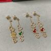 692fdbc499f2d84055c8b1c5 Kylin Red Agate Three Gourd Stud Earrings