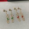 692fdbc499f2d84055c8b1c6 Kylin Red Agate Three Gourd Stud Earrings