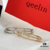692fdbd299f2d84055c8b1de Qeelin 2022 New Arrival Hollow Full Diamond Gourd Bangle, High Jewelry Combining Chinese Elements with Modern Design, Blossom-Inspired Wulu Shape, Celebrating Spring and Fortune in Timeless Style, Crafted in Premium V Gold with Platinum and Rose Gold Options