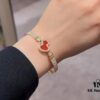 692fdbd599f2d84055c8b1e3 V Gold Qeelin Carved Red Agate Gourd Bracelet 🌹 Adorable Design 😍 Elegant Silhouette with Minimalist Lines 🥰 Sophisticated and Chic 👍👍