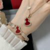 692fdbd799f2d84055c8b1e4 V Gold Qeelin Carved Red Agate Gourd Bracelet 🌹 Adorable Design 😍 Elegant Silhouette with Minimalist Lines 🥰 Sophisticated and Chic 👍👍