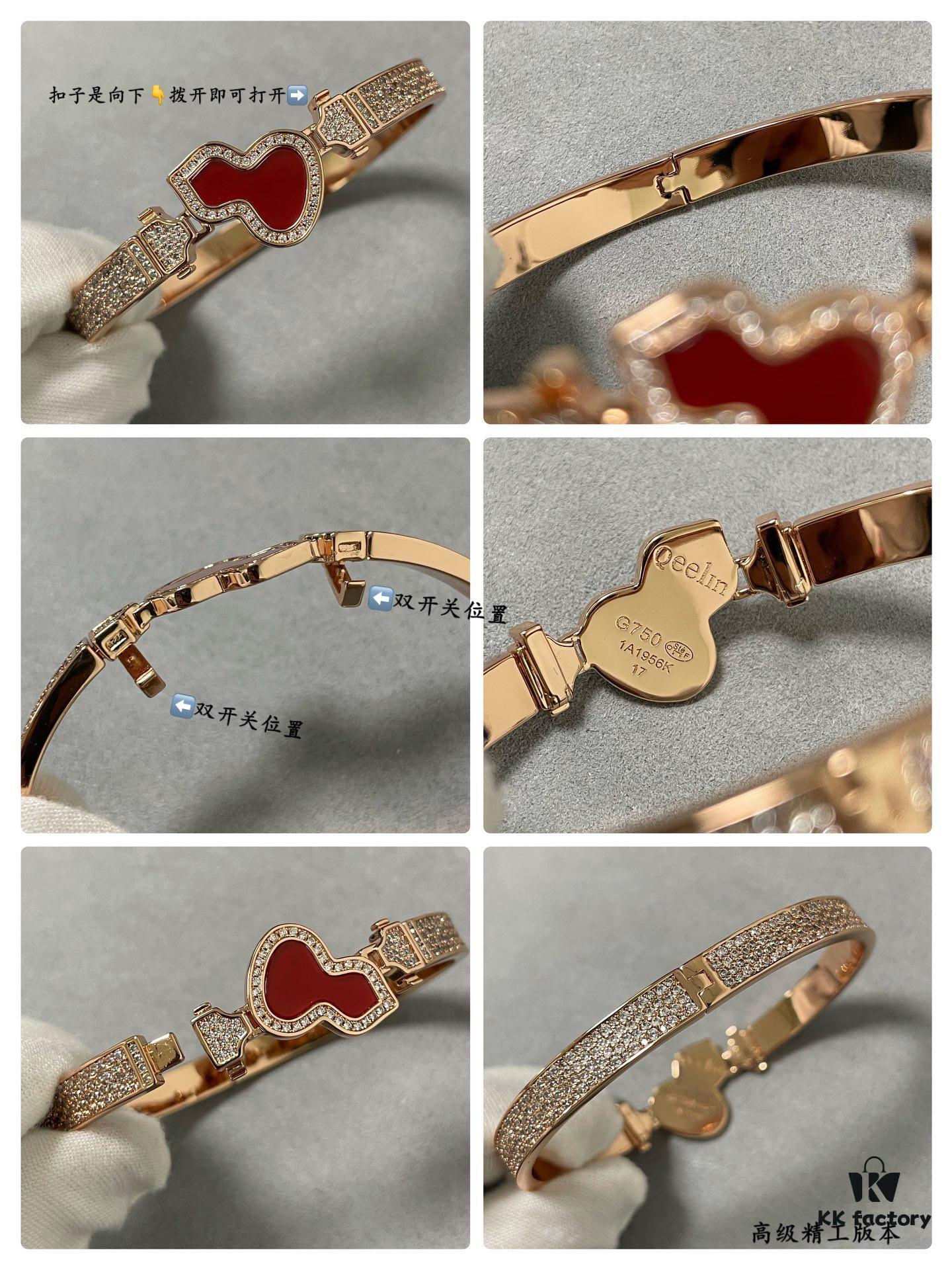 692fdbd899f2d84055c8b1e7 V Gold Qeelin Carved Red Agate Gourd Bracelet 🌹 Adorable Design 😍 Elegant Silhouette with Minimalist Lines 🥰 Sophisticated and Chic 👍👍