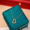 692fdbdb99f2d84055c8b1ec Brand New Wulu Legend Series Gourd Necklace, Rose Gold with Diamond and Red Enamel Accents