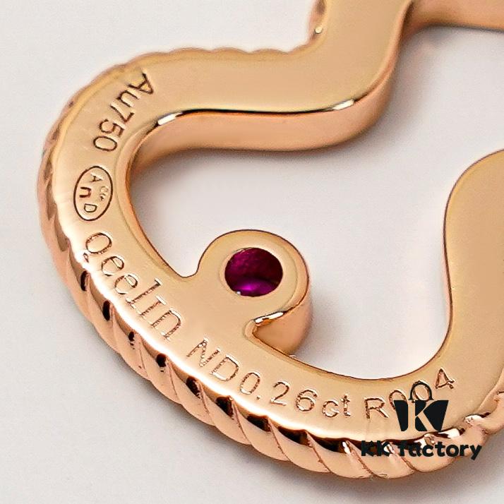 692fdbdf99f2d84055c8b1f3 Brand New Wulu Legend Series Gourd Necklace, Rose Gold with Diamond and Red Enamel Accents
