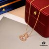 692fdbdf99f2d84055c8b1f4 Brand New Wulu Legend Series Gourd Necklace, Rose Gold with Diamond and Red Enamel Accents