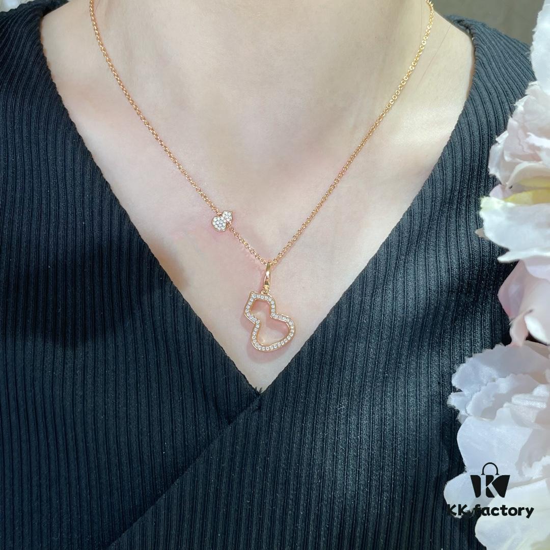 692fdbfc99f2d84055c8b224 Kirin Hollow-out Gourd Necklace, Stylish and Versatile with Thick Gold Plating and High-Carbon Brilliant Cut Zircon