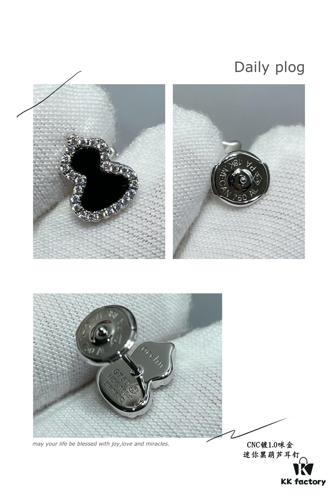692fdc1f99f2d84055c8b249 Kirin Mini Black Gourd Earrings, Wealth-Attracting and Lucky, High Aesthetic Appeal, Stylish Look, Versatile Design, Thick Gold Plating, Premium Real-Gold Appearance