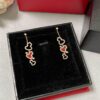 692fdc3699f2d84055c8b26a Kylin Red Agate Three Gourd Stud Earrings