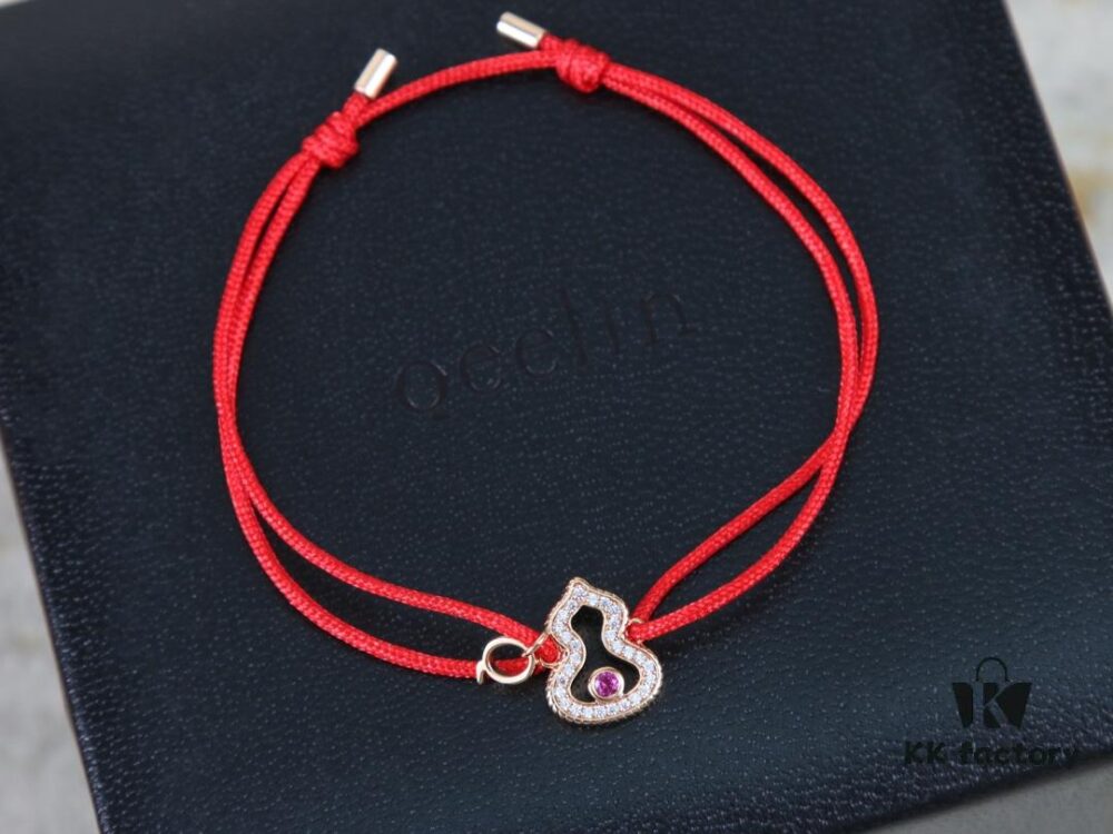 692fdc3999f2d84055c8b270 Qeelin Qilin Full Diamond Gourd Red String Bracelet