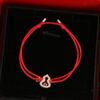 Qeelin Qilin Full Diamond Gourd Red String Bracelet