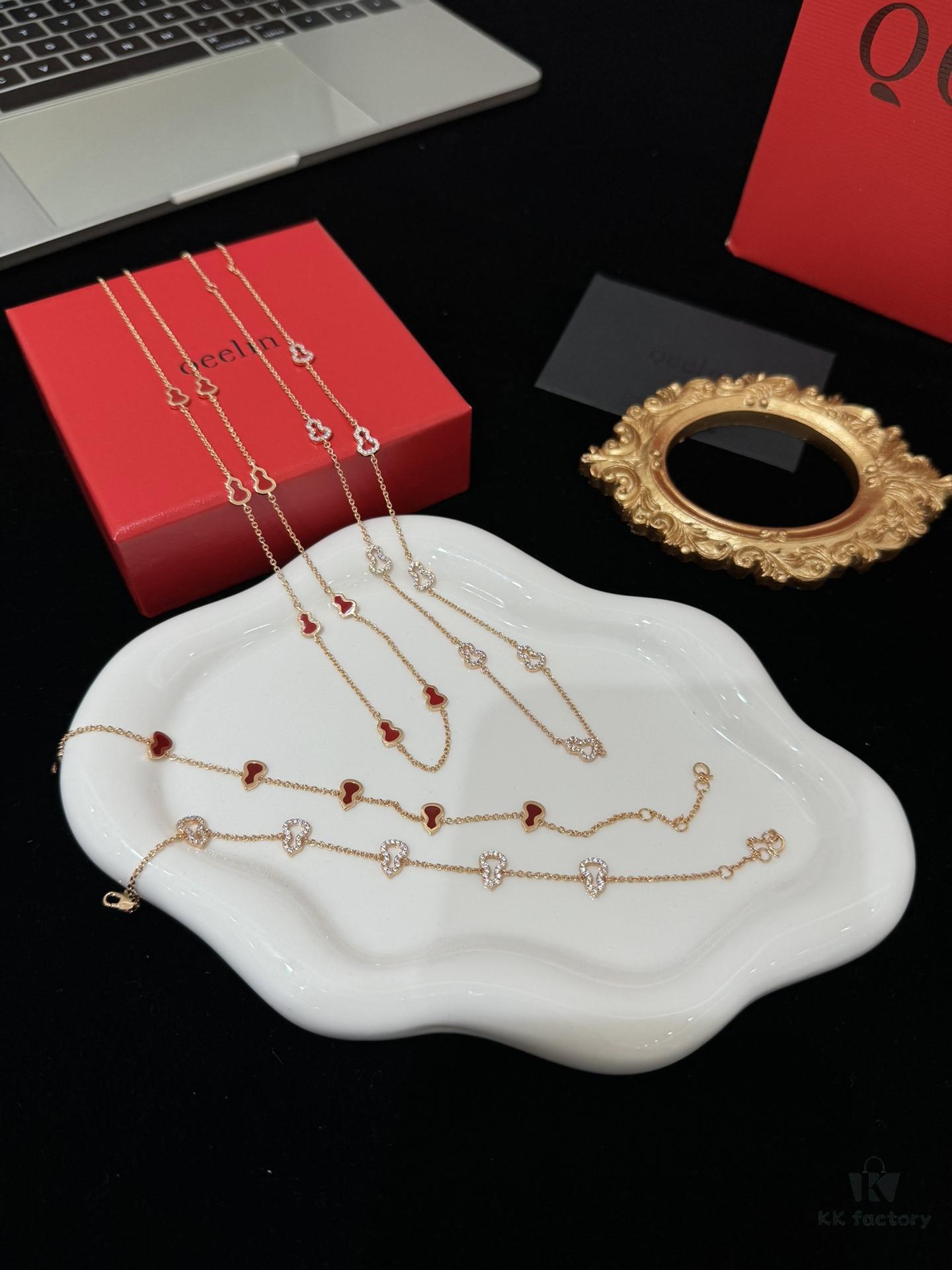 692fdc4799f2d84055c8b28b Q*eelin Qilin 2024 New Wulu Series Eight Blessings Necklace / Five Blessings Bracelet in Gift Box Packaging 🎁