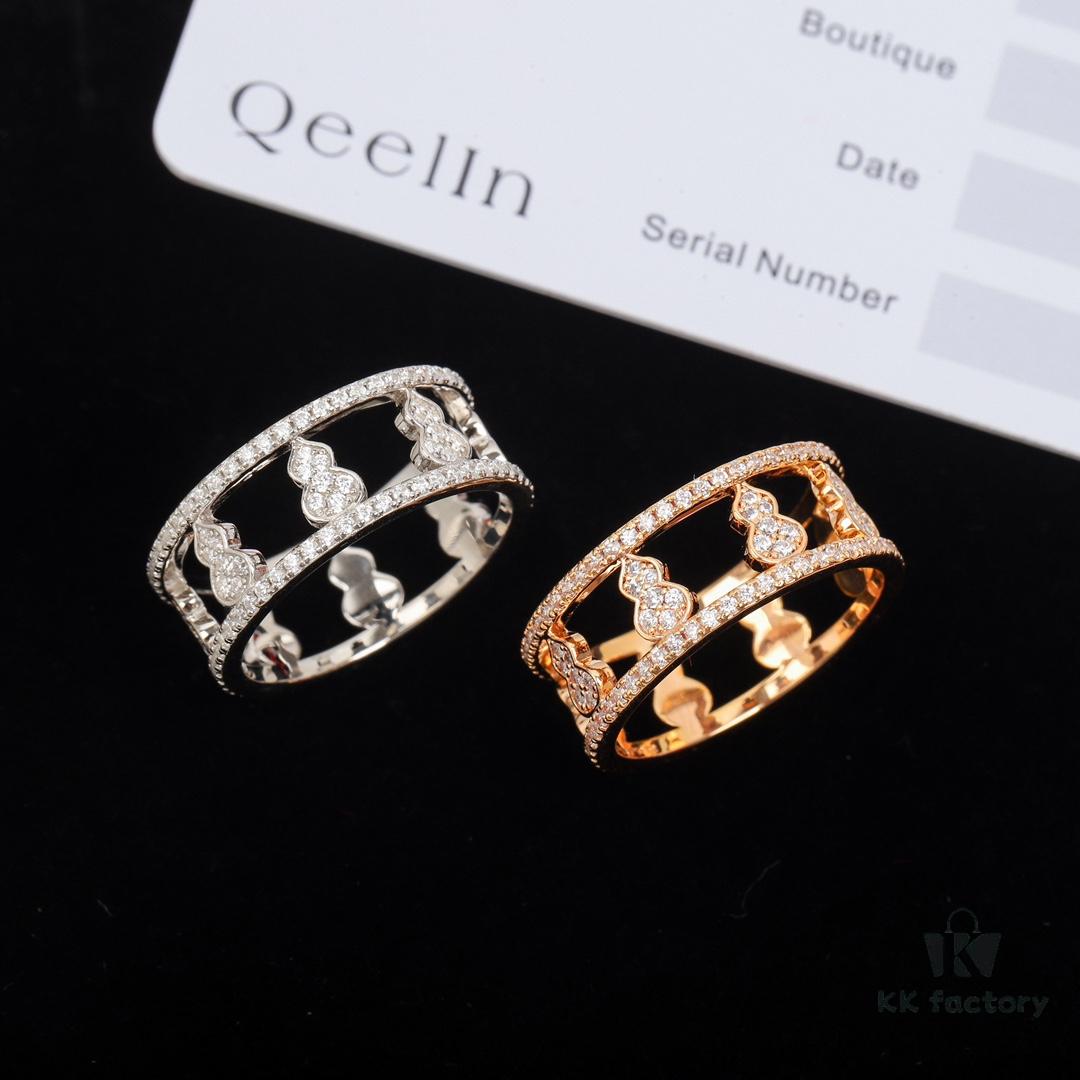692fdc5299f2d84055c8b29c Kirin Gourd Full Diamond Ring, Gourd Wulu Series Ring, Stackable or Worn Separately, Composed of Eight Gourds, Symbolizing Eternal Luck, Bringing Good Fortune to Your Fingertips, Hand-Set Diamonds with Long-Lasting Color Retention