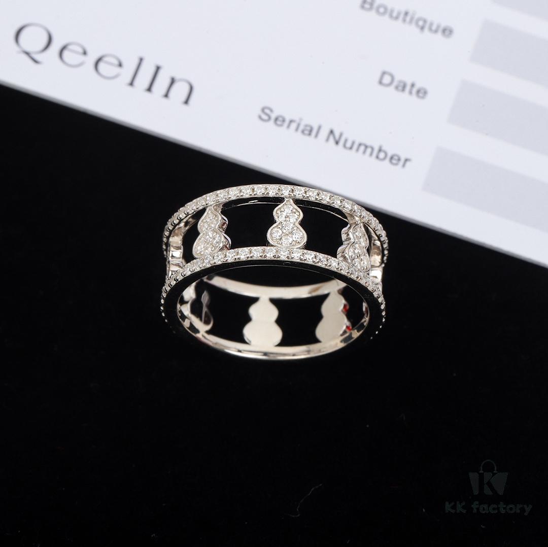 692fdc5499f2d84055c8b29f Kirin Gourd Full Diamond Ring, Gourd Wulu Series Ring, Stackable or Worn Separately, Composed of Eight Gourds, Symbolizing Eternal Luck, Bringing Good Fortune to Your Fingertips, Hand-Set Diamonds with Long-Lasting Color Retention