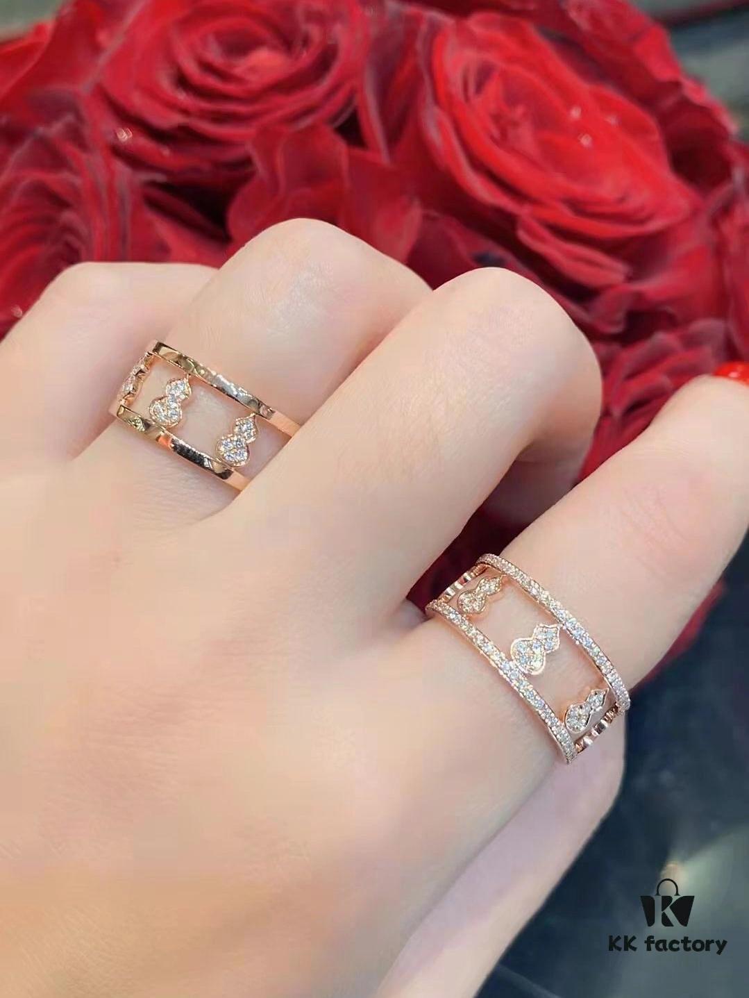 692fdc5699f2d84055c8b2a2 Kirin Gourd Full Diamond Ring, Gourd Wulu Series Ring, Stackable or Worn Separately, Composed of Eight Gourds, Symbolizing Eternal Luck, Bringing Good Fortune to Your Fingertips, Hand-Set Diamonds with Long-Lasting Color Retention