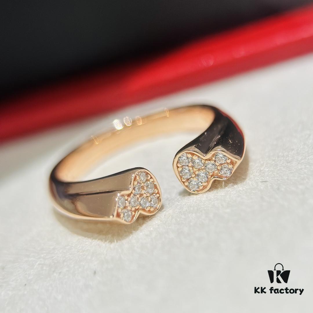 692fdc5999f2d84055c8b2a7 Qeelin Kissing Gourds Limited Edition Ring for Qixi Festival, Full Diamond, Openable Design, Symbolizing Companionship and Closeness