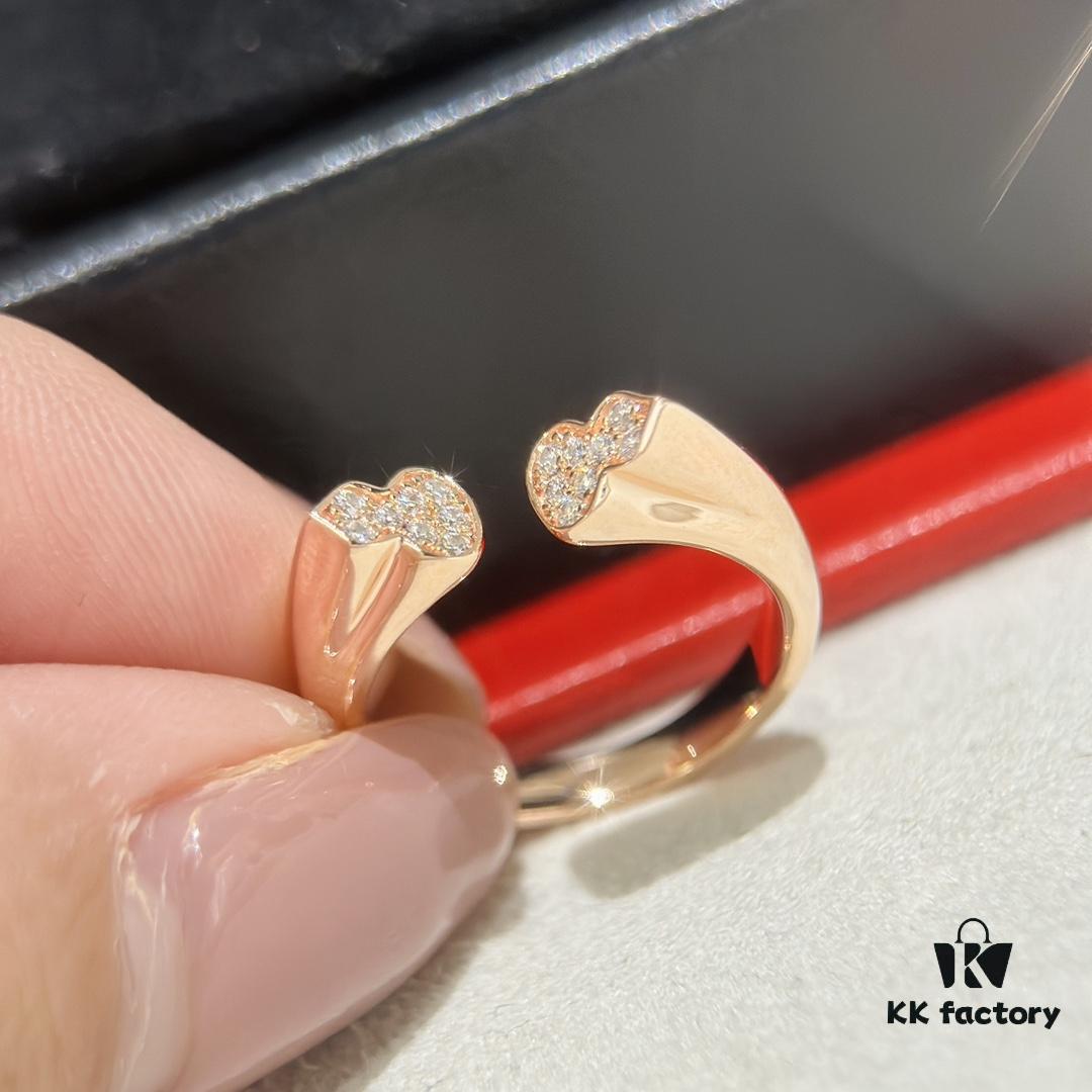 692fdc5b99f2d84055c8b2aa Qeelin Kissing Gourds Limited Edition Ring for Qixi Festival, Full Diamond, Openable Design, Symbolizing Companionship and Closeness