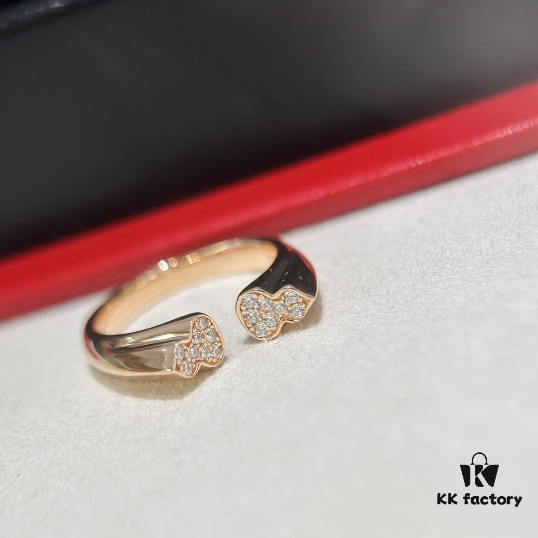 692fdc5b99f2d84055c8b2ab Qeelin Kissing Gourds Limited Edition Ring for Qixi Festival, Full Diamond, Openable Design, Symbolizing Companionship and Closeness