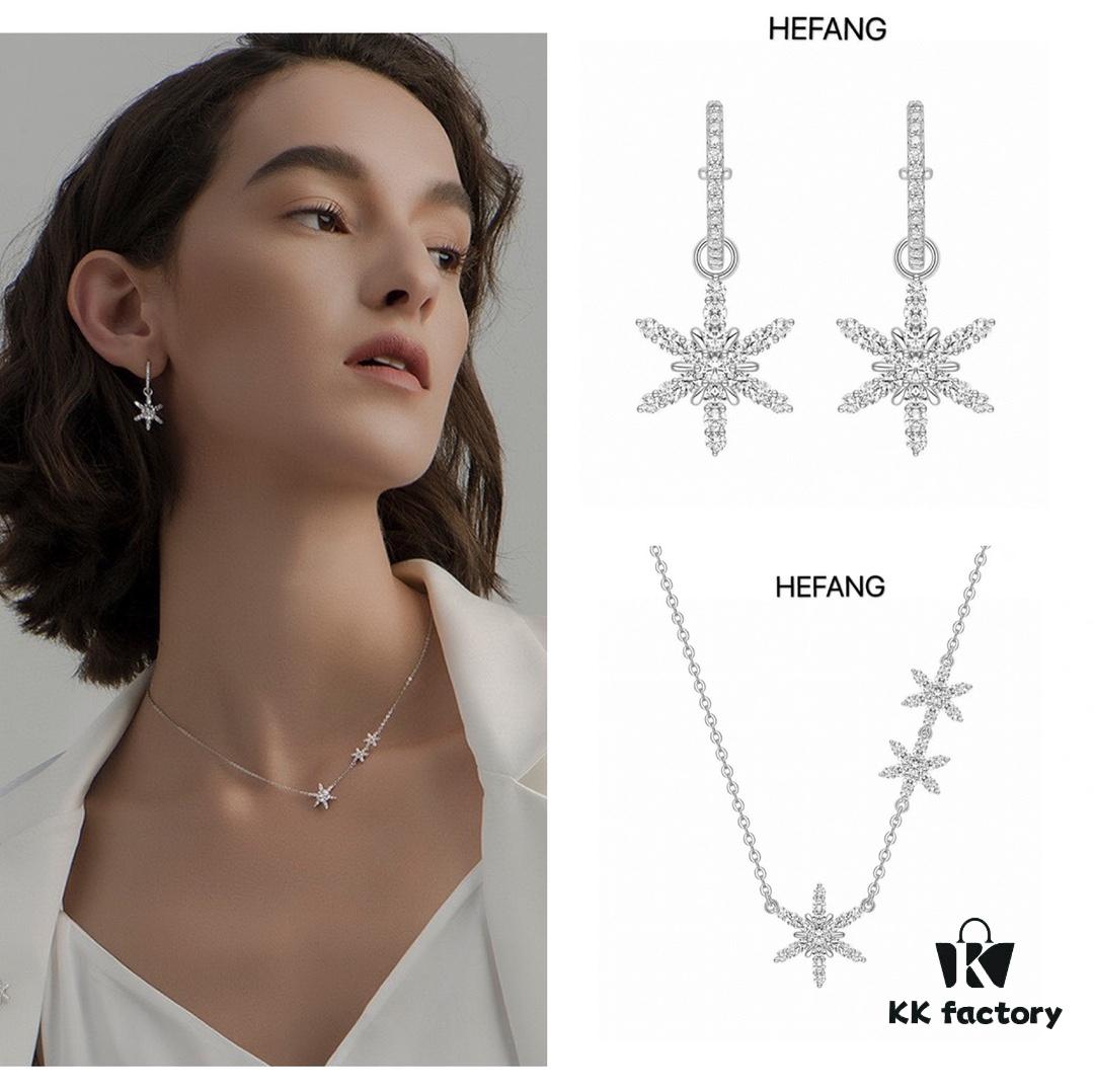 692fdc5c99f2d84055c8b2ad HEFANG Jewelry Frost Snow Collarbone Chain Simple Versatile Pendant Necklace Gift for Girlfriend