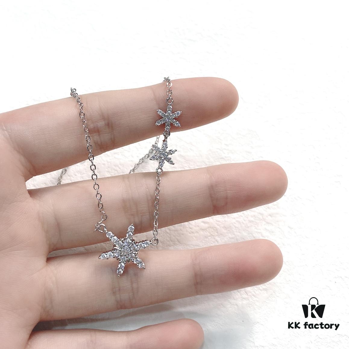 692fdc6099f2d84055c8b2b1 HEFANG Jewelry Frost Snow Collarbone Chain Simple Versatile Pendant Necklace Gift for Girlfriend