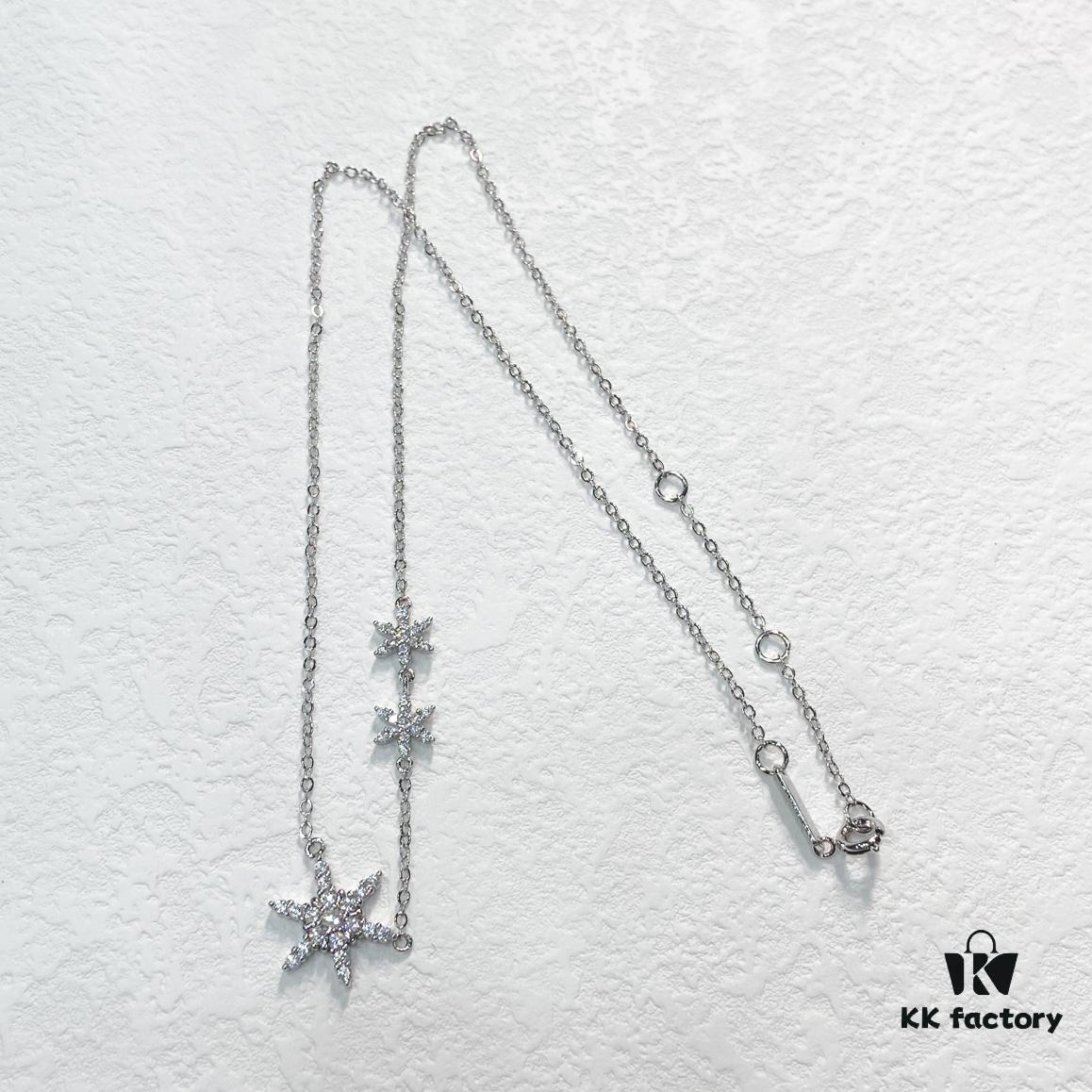 692fdc6299f2d84055c8b2b2 HEFANG Jewelry Frost Snow Collarbone Chain Simple Versatile Pendant Necklace Gift for Girlfriend
