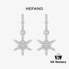 HEFANG Jewelry Mini Velvet Snow Earrings for Women, Designer Elegant Pendant Earrings, New Arrival Ear Accessories