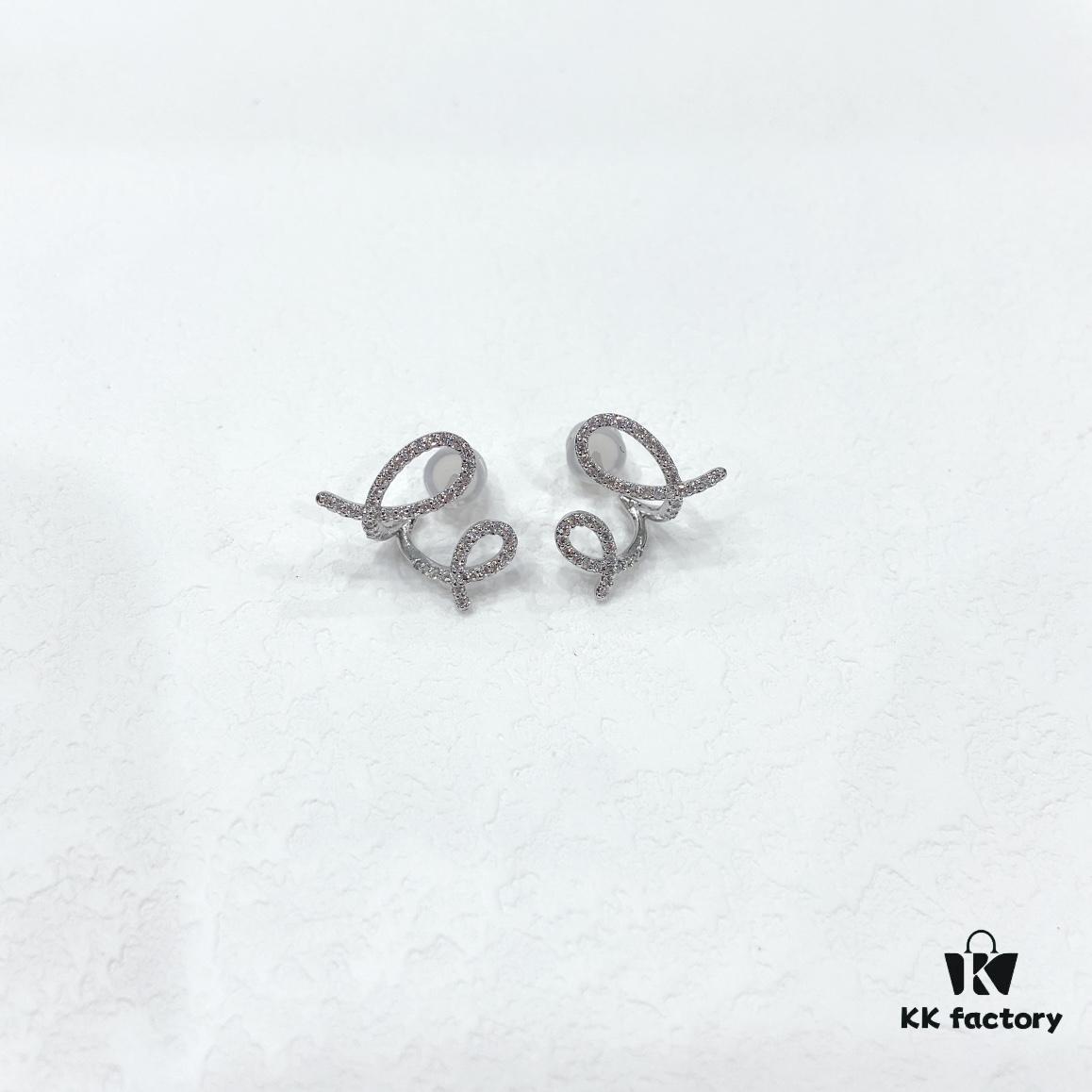 [Same as Zhou Yutong's Style] HEFANG Cream Spiral Stud Earrings, Elegant Design Ear Jewelry for Valentine's Day Gift