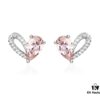 He Fang Creamy Sweetheart Stud Earrings