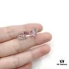He Fang Creamy Sweetheart Stud Earrings