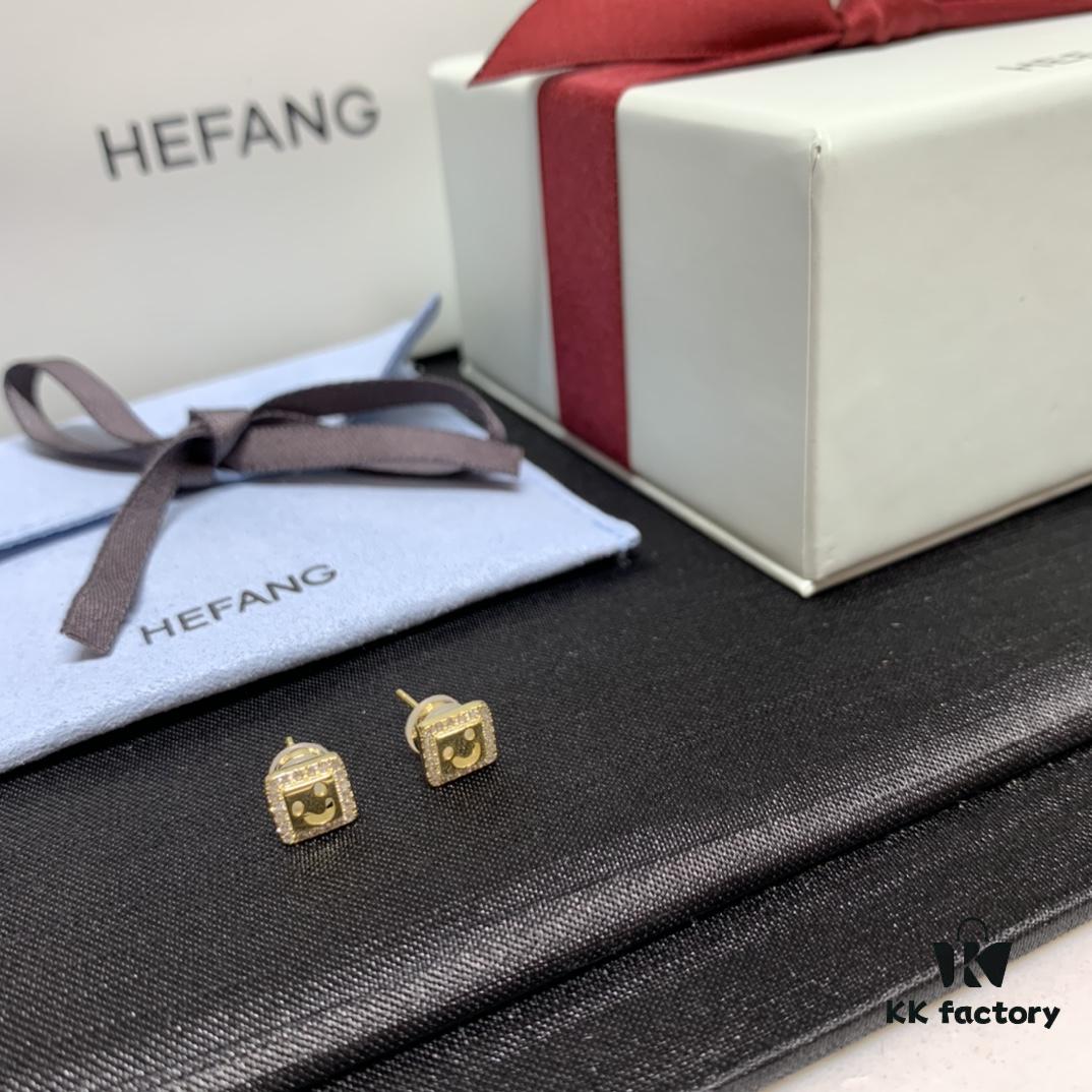 Qixi Gift 🎁 HEFANG Xiao Fang Smiley Face Stud Earrings