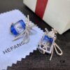 692fdc8899f2d84055c8b2f8 Qixi Gift 🎁 HEFANG Jewelry Ice Blue First Snow Earrings, Women's Ins-style Design Stud Earrings