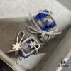 692fdc8a99f2d84055c8b2fb Qixi Gift 🎁 HEFANG Jewelry Ice Blue First Snow Earrings, Women's Ins-style Design Stud Earrings