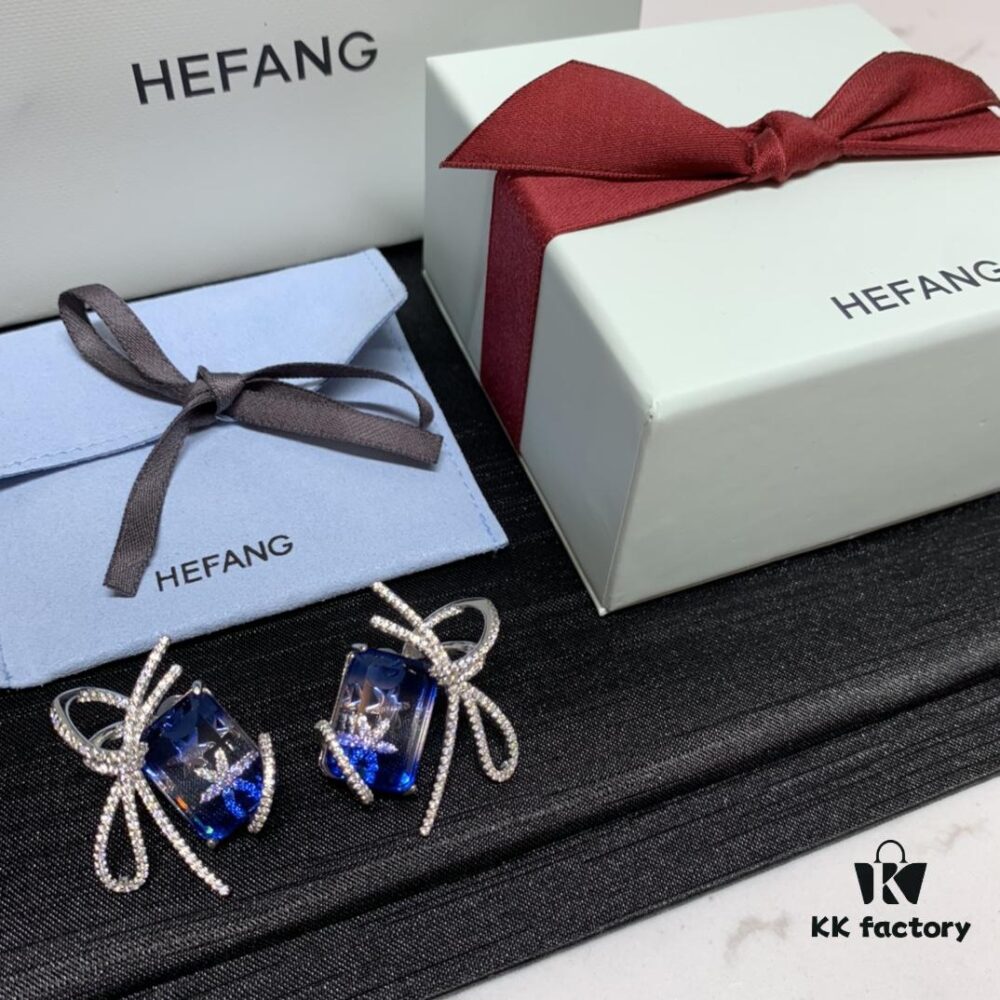 692fdc8a99f2d84055c8b2fc Qixi Gift 🎁 HEFANG Jewelry Ice Blue First Snow Earrings, Women's Ins-style Design Stud Earrings
