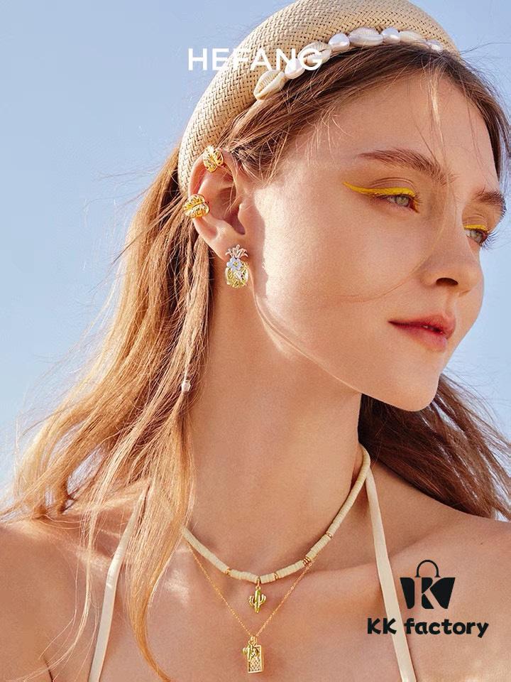 692fdca199f2d84055c8b32e Qixi Gift 🎁 HEFANG Pineapple Earrings 🍍 Perfect for Summer! Full Pure Silver High-End Version