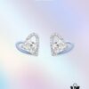 692fdcac99f2d84055c8b342 Qixi Gift 🎁 HEFANG Barbie Sweet Heart Earrings, Crystal Clear Design