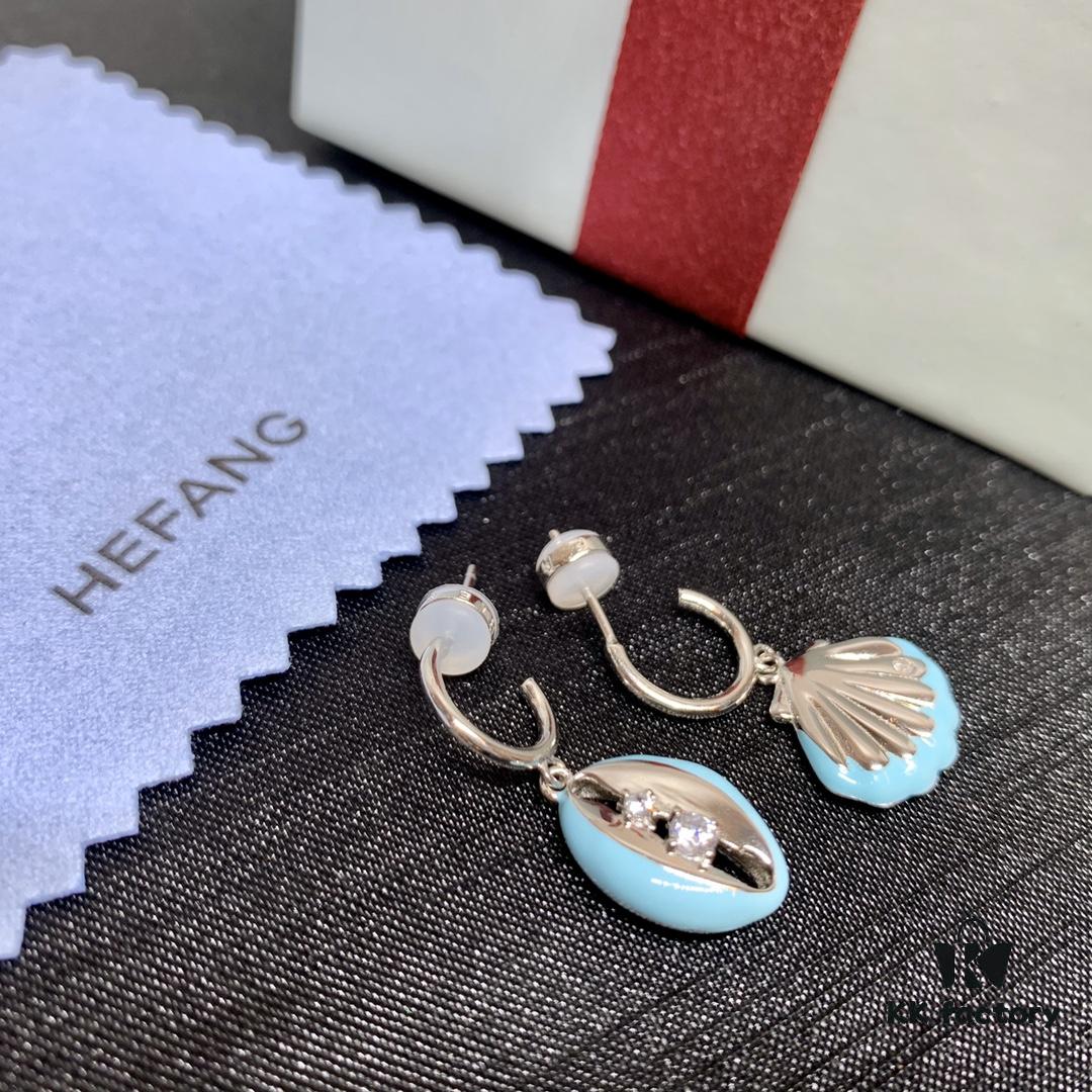 692fdcb599f2d84055c8b34d Qixi Gift 🎁 HEFANG Jewelry Sea Shell Asymmetric Sterling Silver Earrings