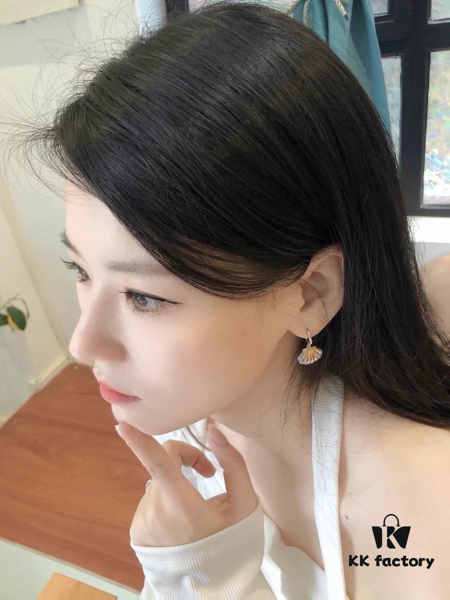 692fdcb799f2d84055c8b350 Qixi Gift 🎁 HEFANG Jewelry Sea Shell Asymmetric Sterling Silver Earrings