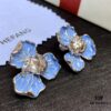 692fdcbb99f2d84055c8b357 Qixi Gift 🎁 HEFANG Blue Iris Earrings Elegant Floral Design